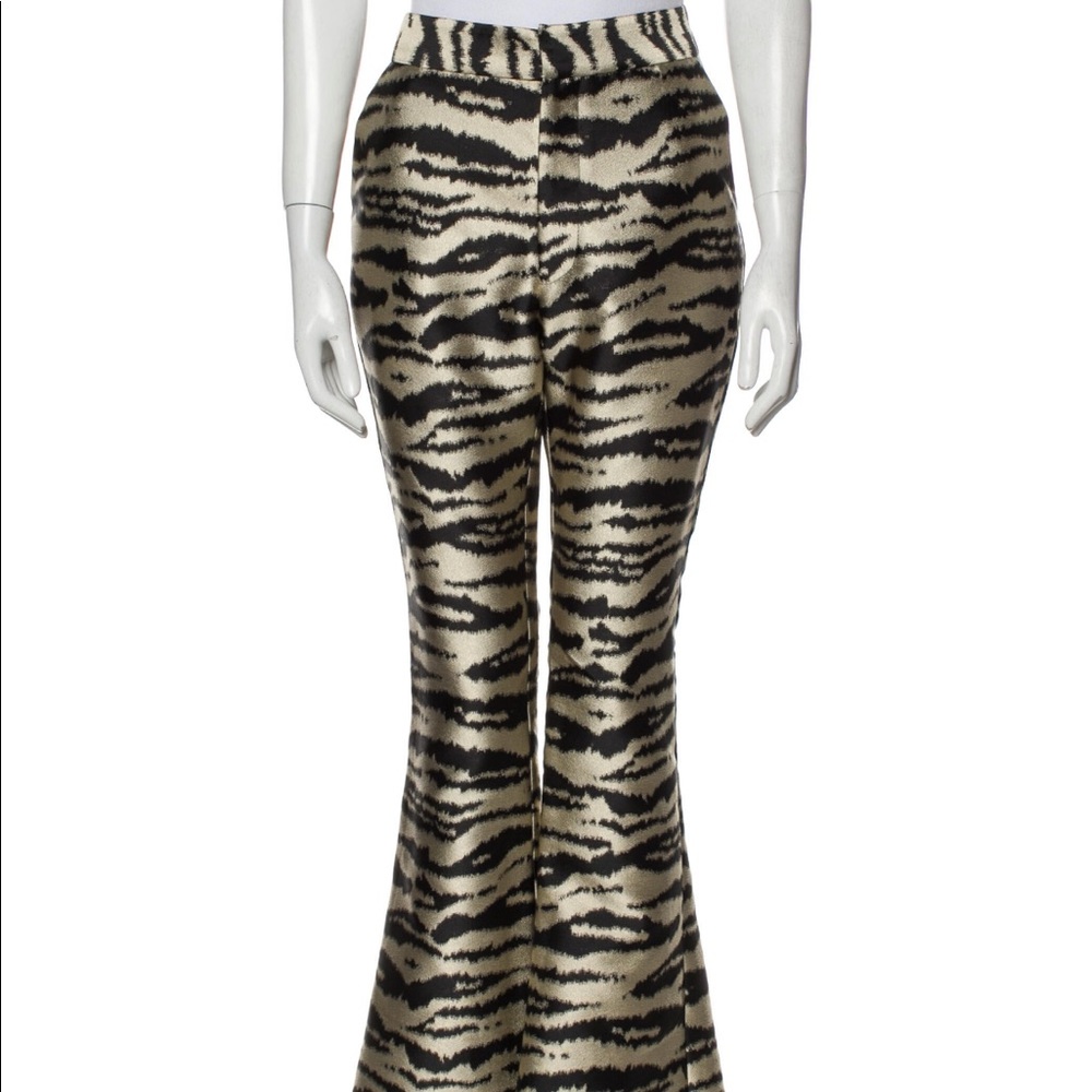 Cynthia Rowley Animal Print wide leg pants